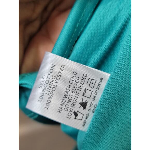 Pink Lily Dress Womens XS Teal Sleeveless Mini Fringe Trim Slit Party Summer - Picture 7 of 10